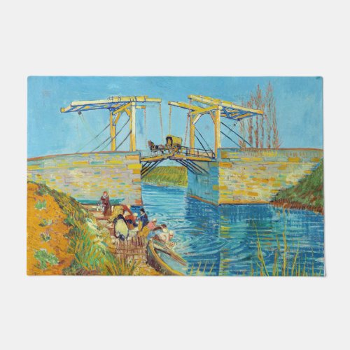 Vincent van Gogh _ Langlois Bridge at Arles 1 Doormat