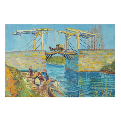 Vincent van Gogh _ Langlois Bridge at Arles 1 Faux Canvas Print