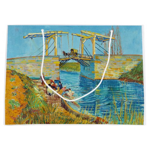 Vincent van Gogh _ Langlois Bridge at Arles 1 Large Gift Bag