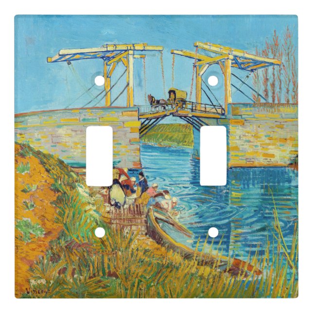 Vincent van Gogh - Langlois Bridge at Arles #1 Light Switch Cover (Front)