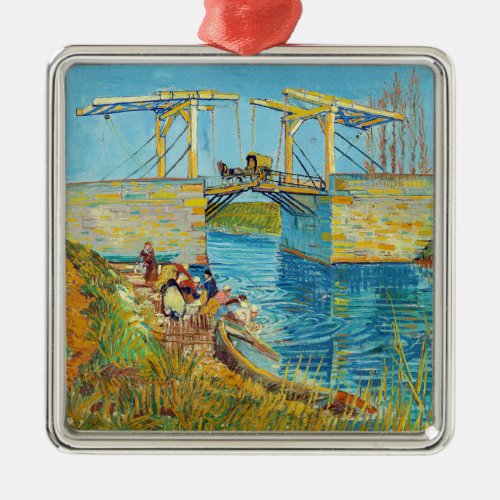 Vincent van Gogh _ Langlois Bridge at Arles 1 Metal Ornament