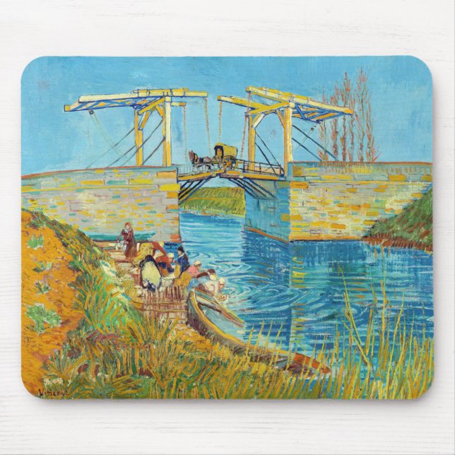 Vincent van Gogh - Langlois Bridge at Arles #1 Mouse Pad (Front)