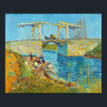 Vincent van Gogh - Langlois Bridge at Arles #1 Poster<br><div class="desc">The Langlois Bridge at Arles with Women Washing - Vincent van Gogh,  Oil on Canvas,  1888,  Arles</div>