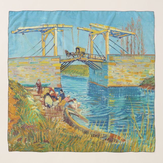 Vincent van Gogh - Langlois Bridge at Arles #1 Scarf (Front)