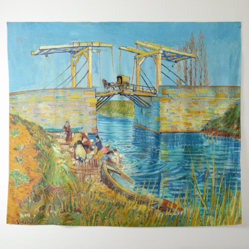 Vincent van Gogh _ Langlois Bridge at Arles 1 Tapestry