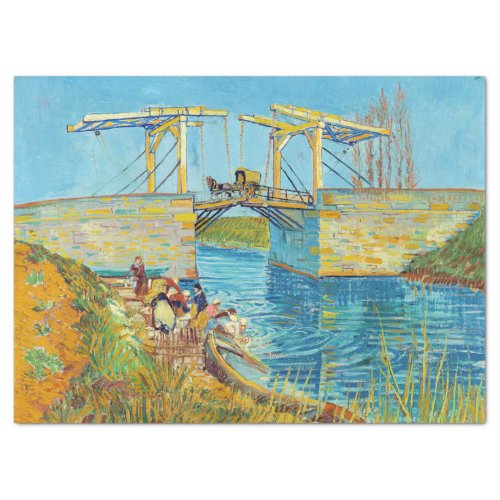 Vincent van Gogh _ Langlois Bridge at Arles 1 Tissue Paper