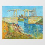 Vincent van Gogh - Langlois Bridge at Arles #1 Window Cling<br><div class="desc">The Langlois Bridge at Arles with Women Washing - Vincent van Gogh,  Oil on Canvas,  1888,  Arles</div>