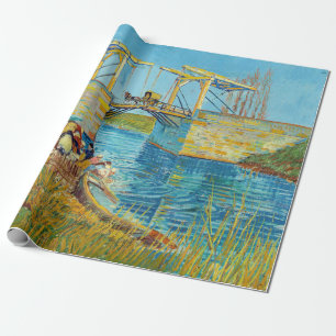 Vincent van Gogh - Langlois Bridge at Arles #1 Wrapping Paper