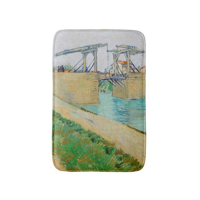Vincent van Gogh - Langlois Bridge at Arles #2 Bath Mat (Front Vertical)
