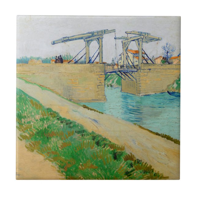 Vincent van Gogh - Langlois Bridge at Arles #2 Ceramic Tile (Front)