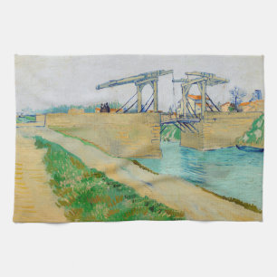 Vincent van Gogh - Langlois Bridge at Arles #2 Kitchen Towel