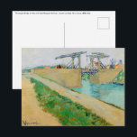Vincent van Gogh - Langlois Bridge at Arles #2 Postcard<br><div class="desc">The Langlois Bridge at Arles with Road Alongside the Canal - Vincent van Gogh,  Oil on Canvas,  1888,  Arles</div>