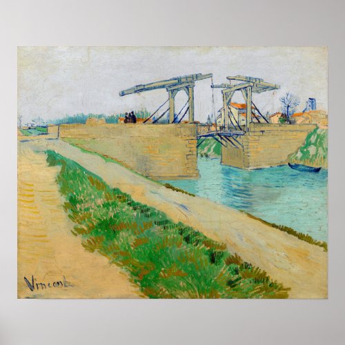 Vincent van Gogh _ Langlois Bridge at Arles 2 Poster