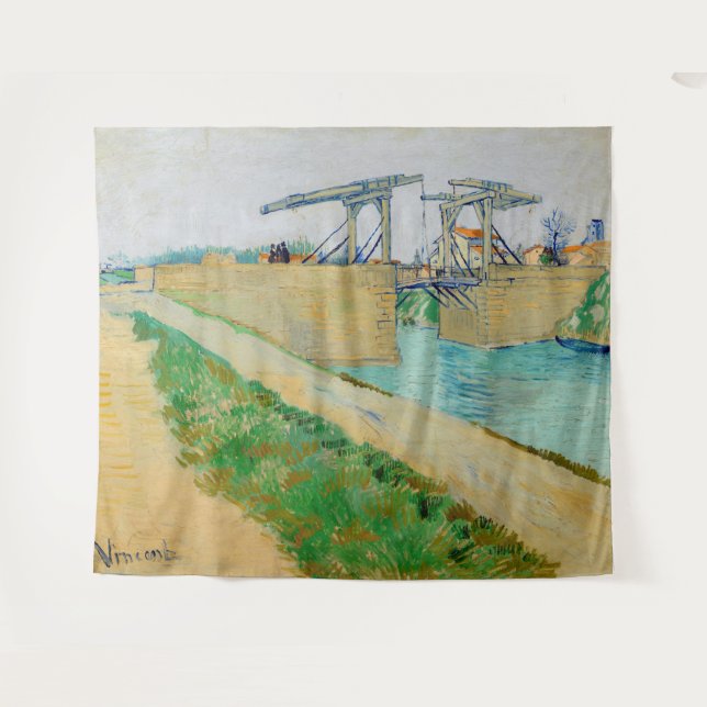 Vincent van Gogh - Langlois Bridge at Arles #2 Tapestry (Front (Horizontal))