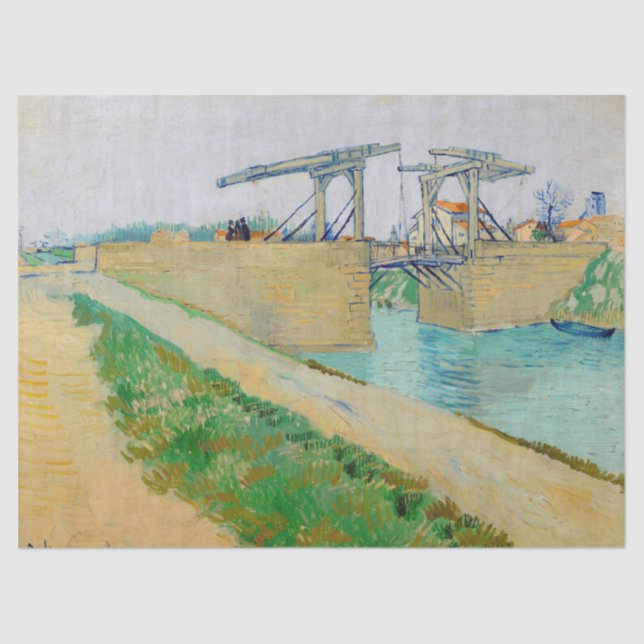 Vincent van Gogh - Langlois Bridge at Arles #2 Tissue Paper (Front)