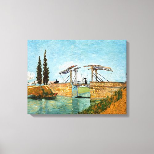 Vincent van Gogh _ Langlois Bridge at Arles 3 Canvas Print