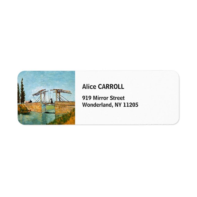 Vincent van Gogh - Langlois Bridge at Arles #3 Label (Front)