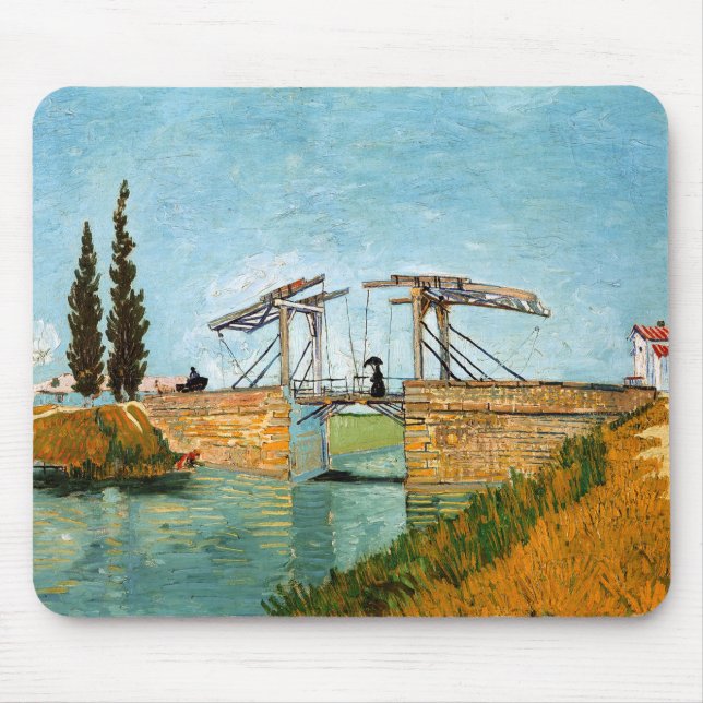 Vincent van Gogh - Langlois Bridge at Arles #3 Mouse Pad (Front)