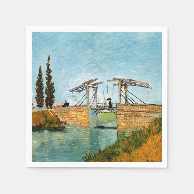 Vincent van Gogh - Langlois Bridge at Arles #3 Napkins (Front)