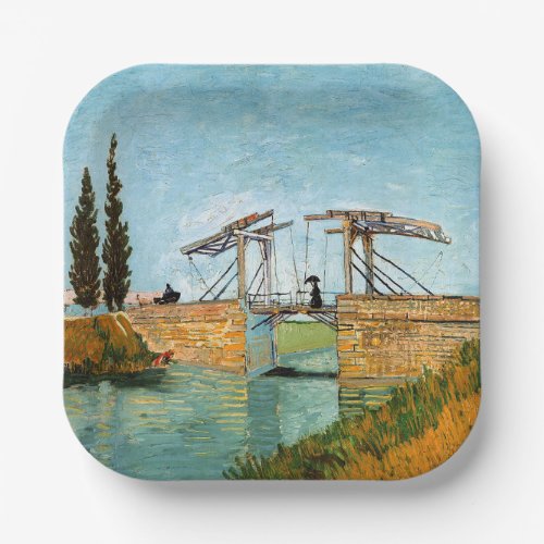 Vincent van Gogh _ Langlois Bridge at Arles 3 Paper Plates