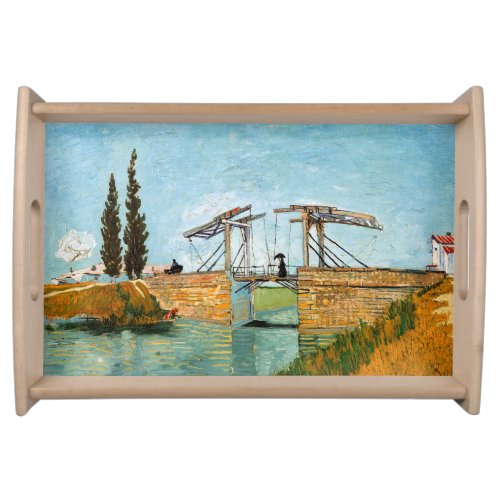 Vincent van Gogh _ Langlois Bridge at Arles 3 Serving Tray