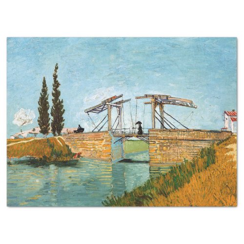 Vincent van Gogh _ Langlois Bridge at Arles 3 Tissue Paper