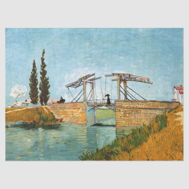 Vincent van Gogh - Langlois Bridge at Arles #3 Tissue Paper (Front)