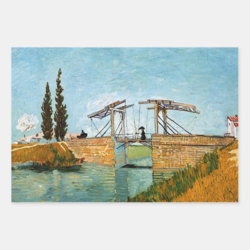 Vincent van Gogh _ Langlois Bridge at Arles 3 Wrapping Paper Sheets