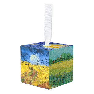 Vincent Van Gogh - Lanscapes Selection Cube Ornament