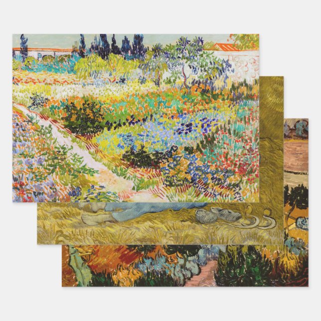 Vincent Van Gogh - Lanscapes Selection Wrapping Paper Sheets (Set)