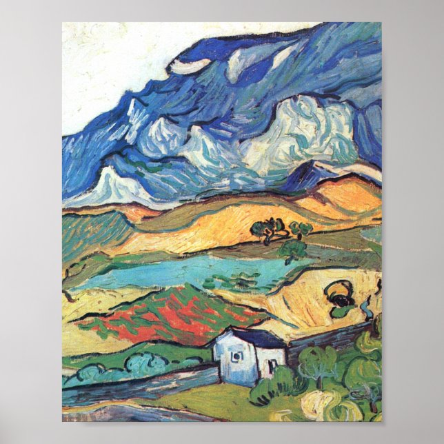 Vincent Van Gogh - Les Alpilles Mountain Landscape Poster (Front)
