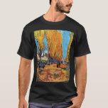 Vincent Van Gogh - Les Alyscamps Autumn Landscape T-Shirt<br><div class="desc">Oil on canvas from 1888 depicts an autumn landscape scene in the Alyscamps, an ancient Roman necropolis in Arles France which is lined with poplar trees and stone sarcophagi. Unlike similar stores, Art Lover's Cafe features classic, high resolution works of art that have been carefully restored, color-balanced & retouched to...</div>