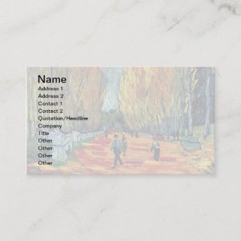 Vincent Van Gogh - Les Alyscamps Business Card by ArtLoversCafe at Zazzle