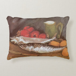 Vincent van Gogh - Mackerels, Lemons and Tomatoes Accent Pillow