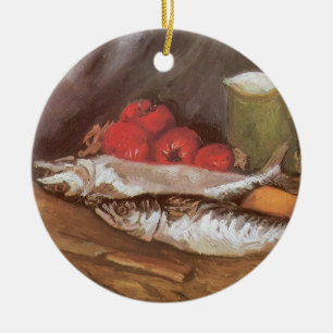 Vincent van Gogh - Mackerels, Lemons and Tomatoes Ceramic Ornament