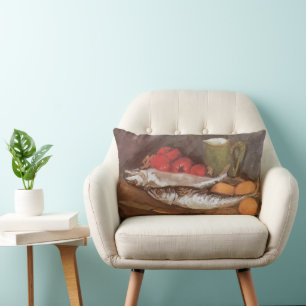 Vincent van Gogh - Mackerels, Lemons and Tomatoes Lumbar Pillow