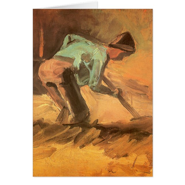 Vincent van Gogh - Man Stooping w Stick or Spade Cards (Front)