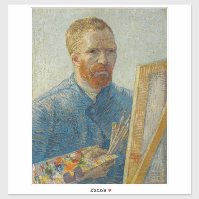 Vincent Van Gogh Master Artisan Self Portrait Sticker (Sheet)