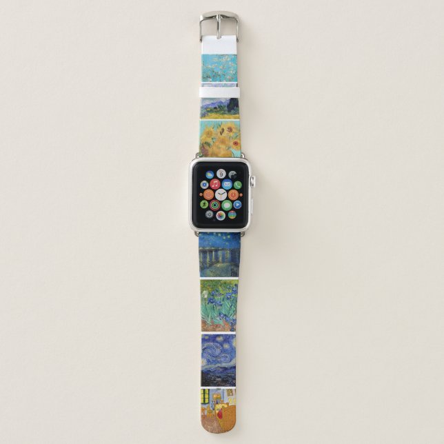 Vincent Van Gogh - Masterpieces Grid Apple Watch Band (Front)