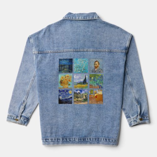 Vincent Van Gogh _ Masterpieces Grid Denim Jacket