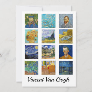 Vincent Van Gogh - Masterpieces Grid Invitation