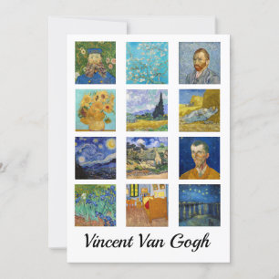 Vincent Van Gogh - Masterpieces Grid Invitation