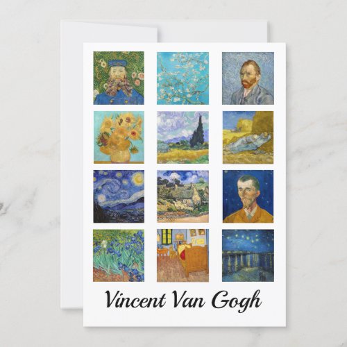 Vincent Van Gogh _ Masterpieces Grid Invitation
