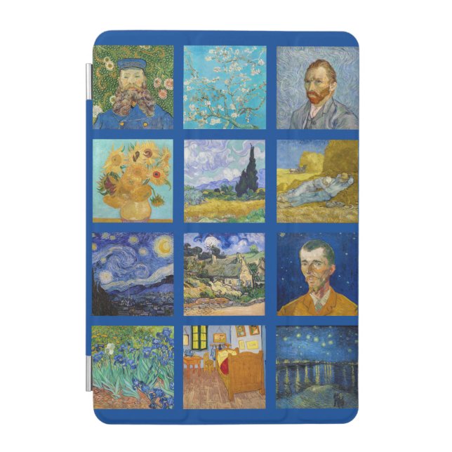 Vincent Van Gogh - Masterpieces Grid iPad Mini Cover (Front)