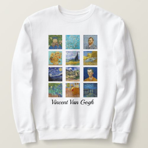 Vincent Van Gogh _ Masterpieces Grid Sweatshirt