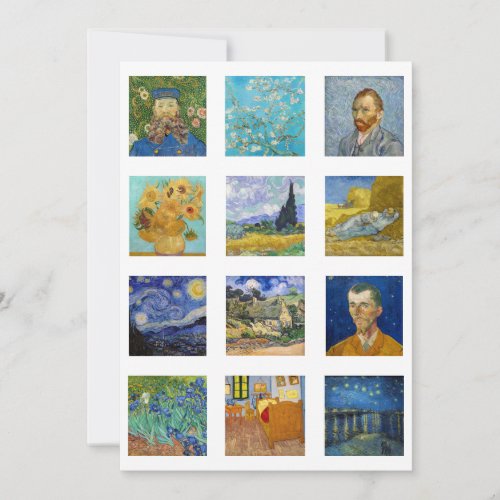 Vincent Van Gogh _ Masterpieces Grid Thank You Card