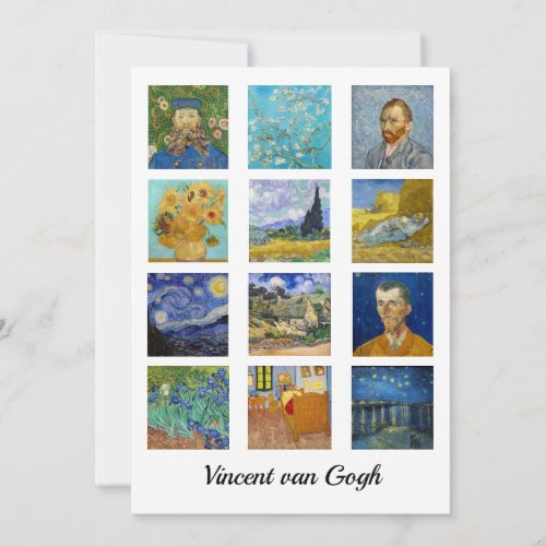 Vincent Van Gogh _ Masterpieces Grid Thank You Card