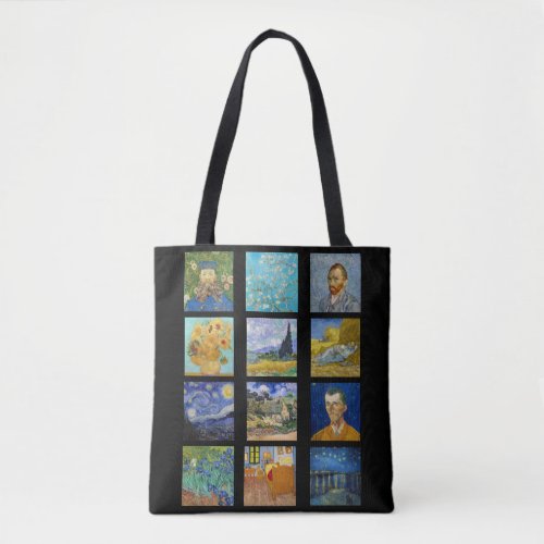 Vincent Van Gogh _ Masterpieces Grid Tote Bag