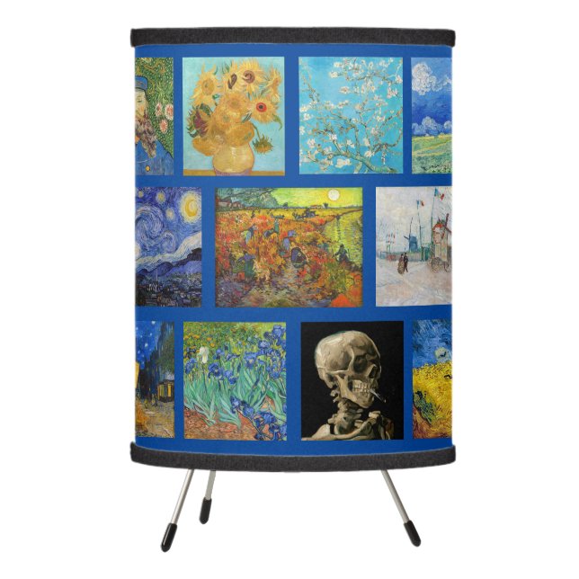 Vincent Van Gogh - Masterpieces Grid Tripod Lamp (Left)