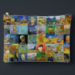 Vincent van Gogh - Masterpieces Mosaic Patchwork Accessory Pouch<br><div class="desc">Vincent van Gogh - Masterpieces Patchwork,  6x6 Grid</div>